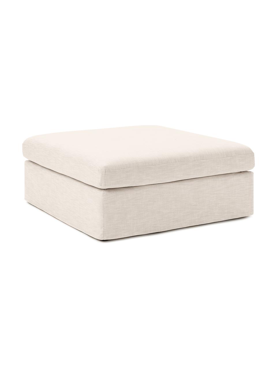 Reposapiés puf Russell, Funda: 100% algodón Alta resiste, Tapizado: relleno de espuma, Estructura: madera contrachapada de p, Patas: plástico, Tejido beige, An 103 x Al 43 cm