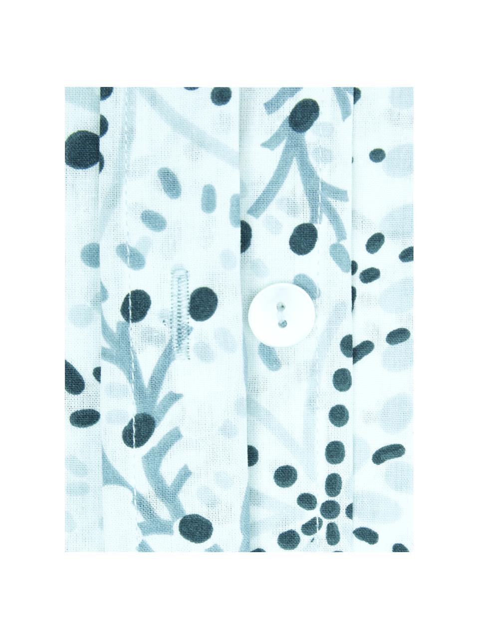 Pościel z bawełny Nadira, Niebieski, 155 x 220 cm + 1 poduszka 80 x 80 cm