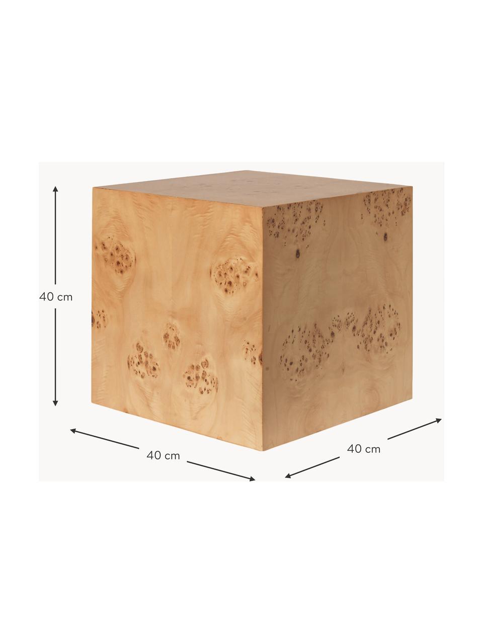 Beistelltisch Burl Cube aus Maserholz, Maserholz

Dieses Produkt wird aus nachhaltig gewonnenem, FSC®-zertifiziertem Holz gefertigt., Maserholz, B 40 x H 40 cm