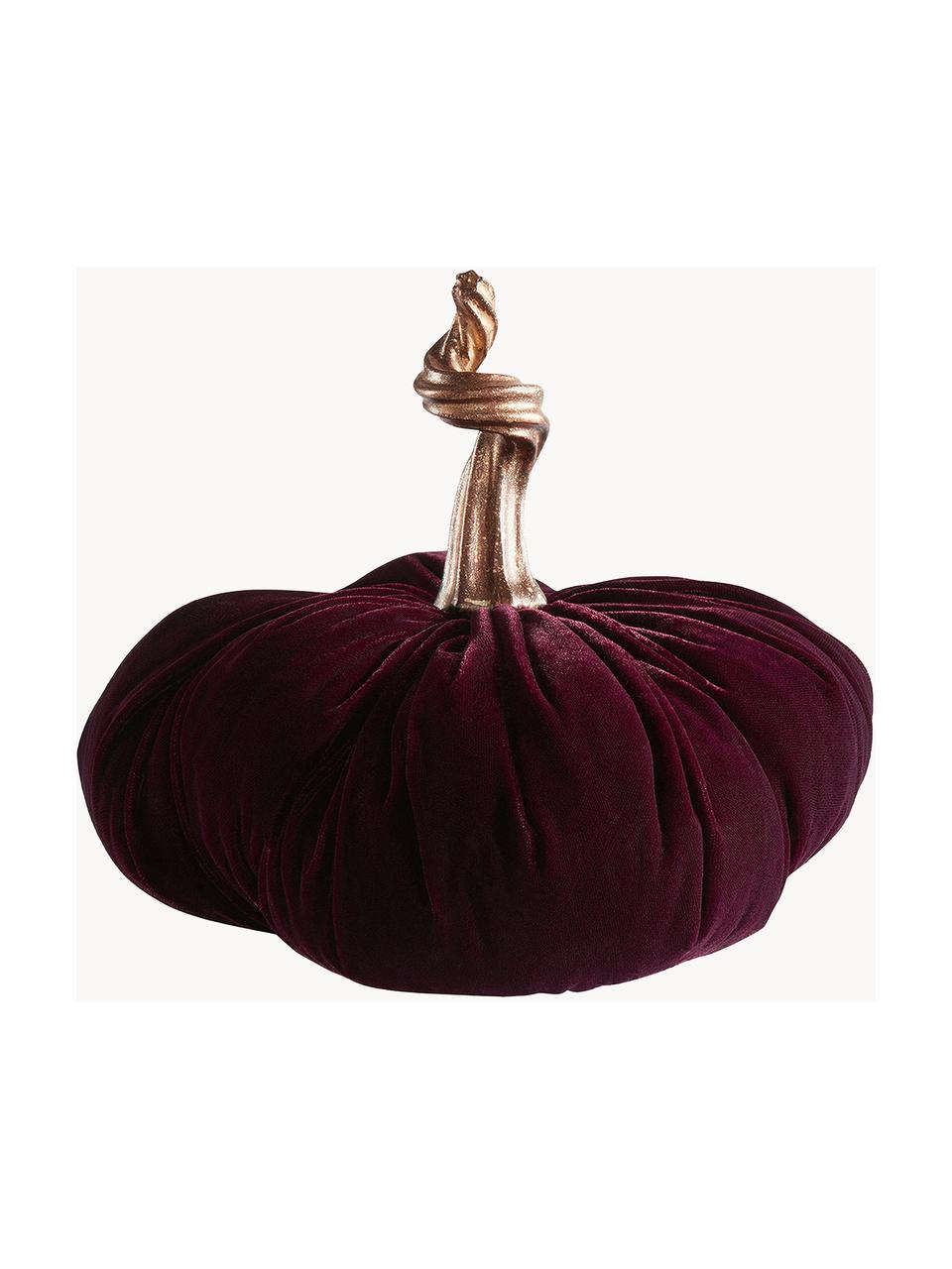 Citrouille décorative Pumpis, Ø 22 cm, 15 % polyrésine, 35 % acrylique, 25 % polyester, 25 % sable de quartz, Prune, doré, Ø 22 x haut. 21 cm