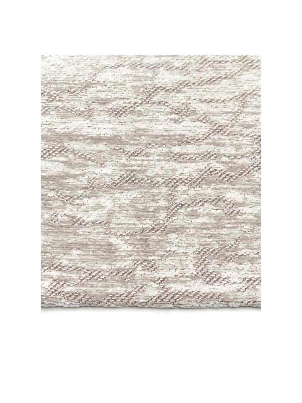Alfombra tejida artesanalmente de algodón Imani, Parte superior: 85% algodón, 15% poliéste, Reverso: látex, Beige, gris claro, An 80 x L 150 cm (Tamaño XS)