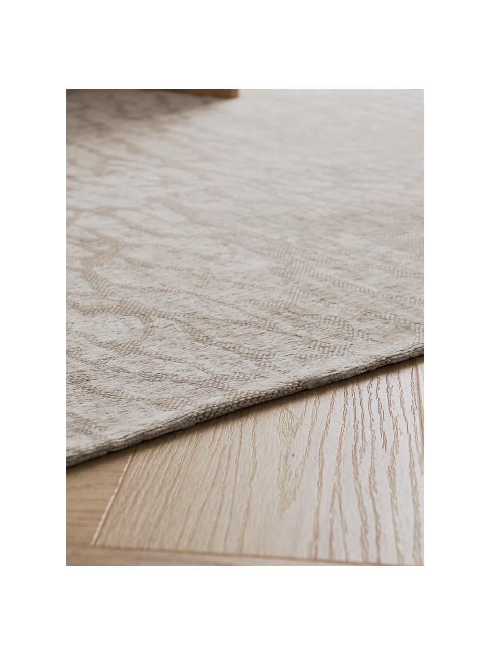Tapis beige/gris clair en coton tufté main Imani, Beige, gris clair, larg. 80 x long. 150 cm (taille XS)