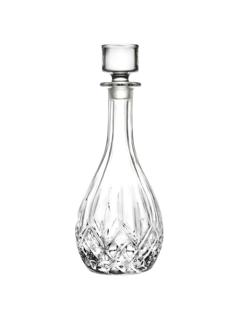 Decantador de cristal con relieve Rotonda, 900 ml, Cristal, Transparente, Al 26 cm, 900 ml