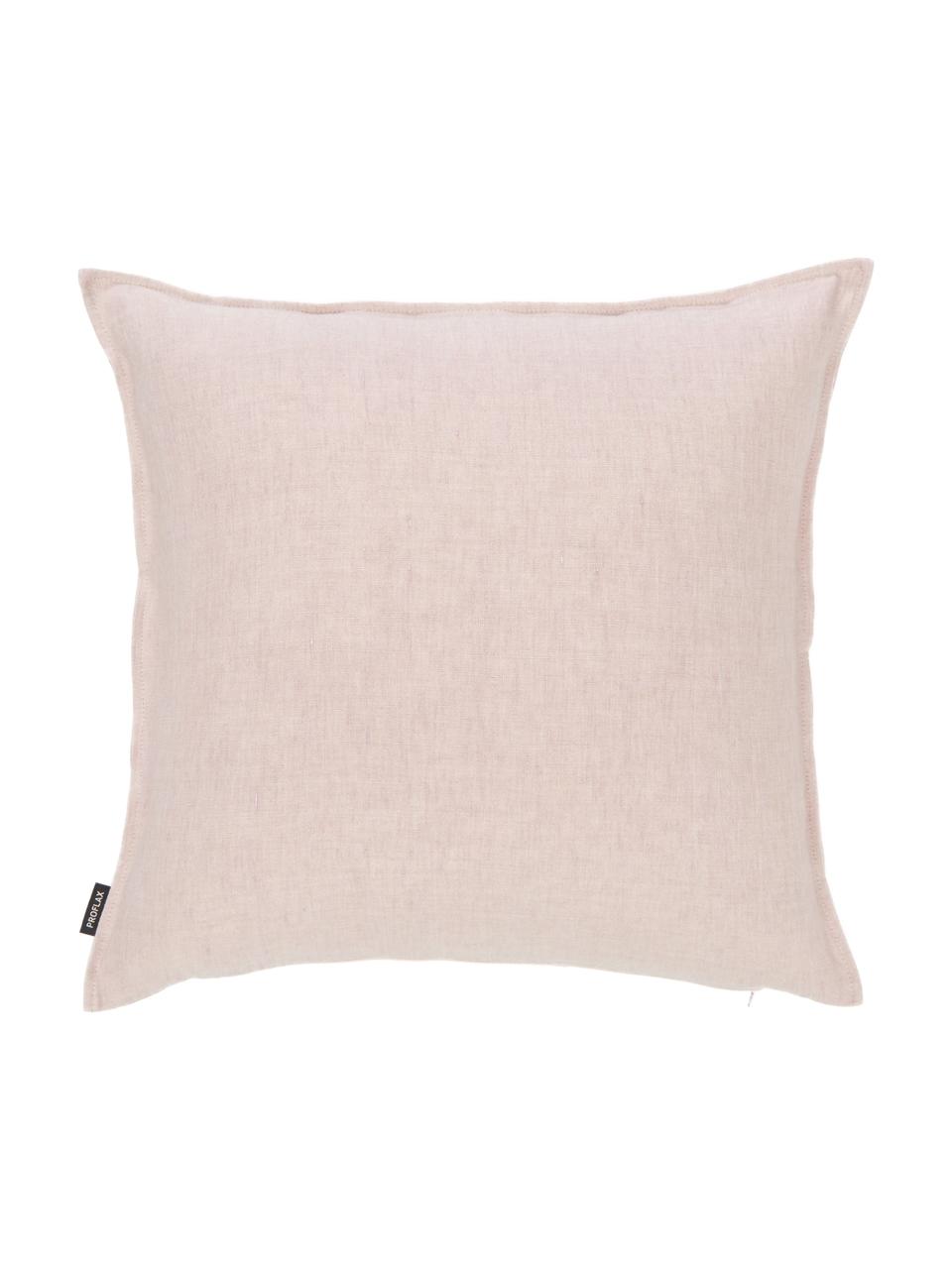 Housse de coussin en lin rose Sven, Rose blush