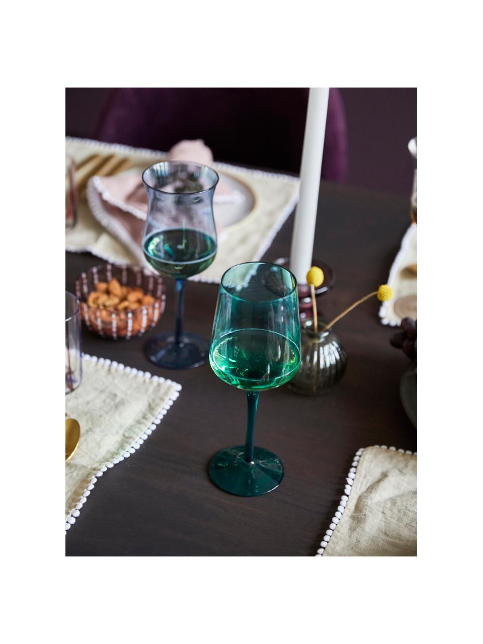 Verre à vin bigarré soufflé bouche Diseguale, 6 élém., Verre, soufflé bouche, Multicolore, Ø 7 x haut. 24 cm, 250 ml