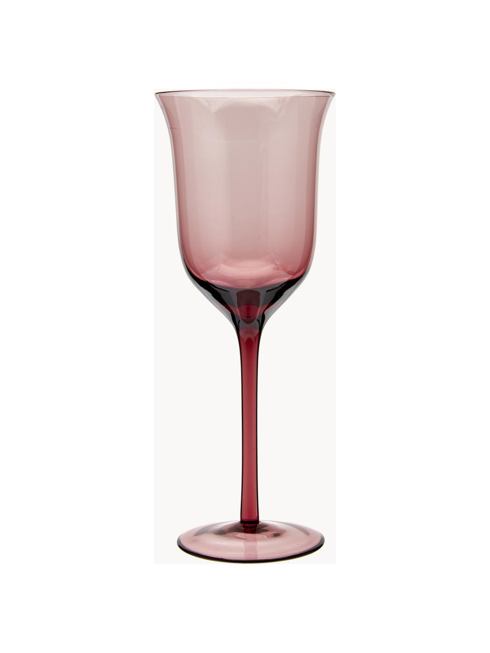 Verres à vin soufflés bouche Diseguale, 6 élém., Verre, soufflé bouche, Multicolore, transparent, Ø 7 x haut. 24 cm, 250 ml