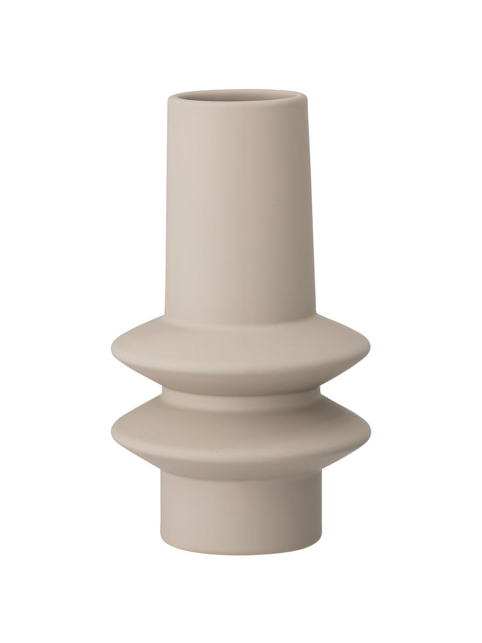 Kleine Vase Isold aus Steingut, Steingut, Beige, Ø 13 x H 22 cm