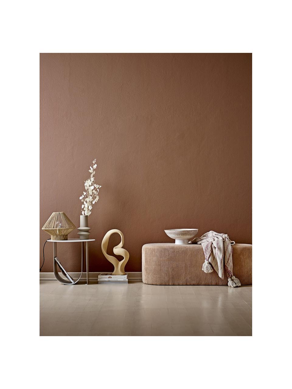 Petit vase design en grès Isold, Grès cérame, Beige, Ø 13 x haut. 22 cm