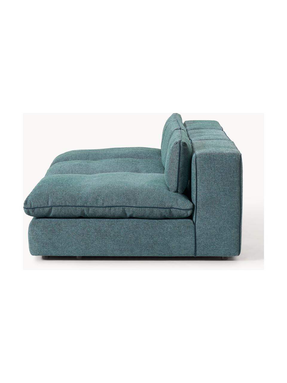 Modulares XL-Sofa Felix (3-Sitzer), Bezug: 100 % Polyester Der strap, Gestell: Massives Kiefern- und Fic, Webstoff Türkisgrün, B 300 x T 140 cm