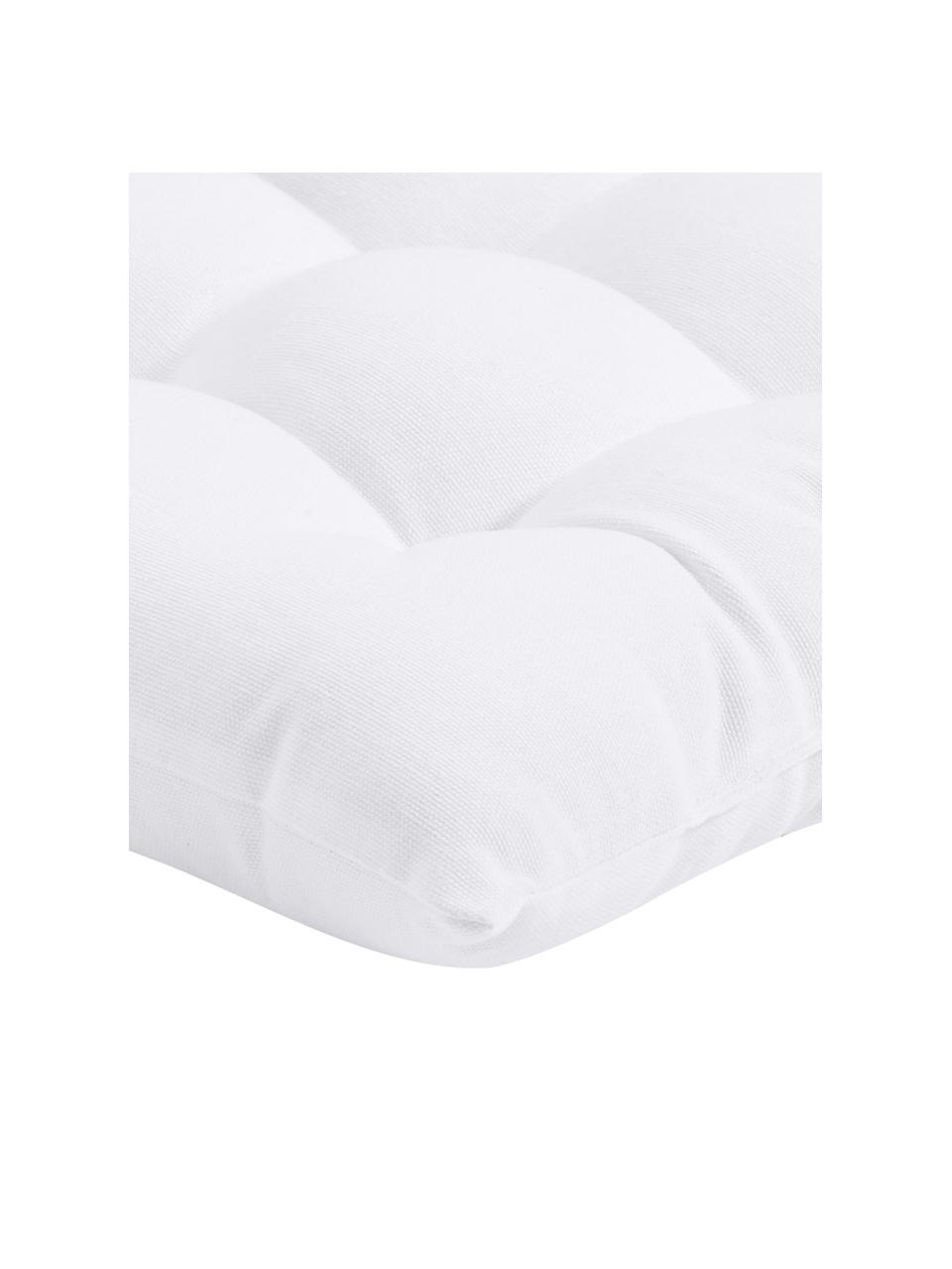 Cuscini sedia Ava 2 pz, Rivestimento: 100% cotone, Bianco, Larg. 40 x Lung. 40 cm