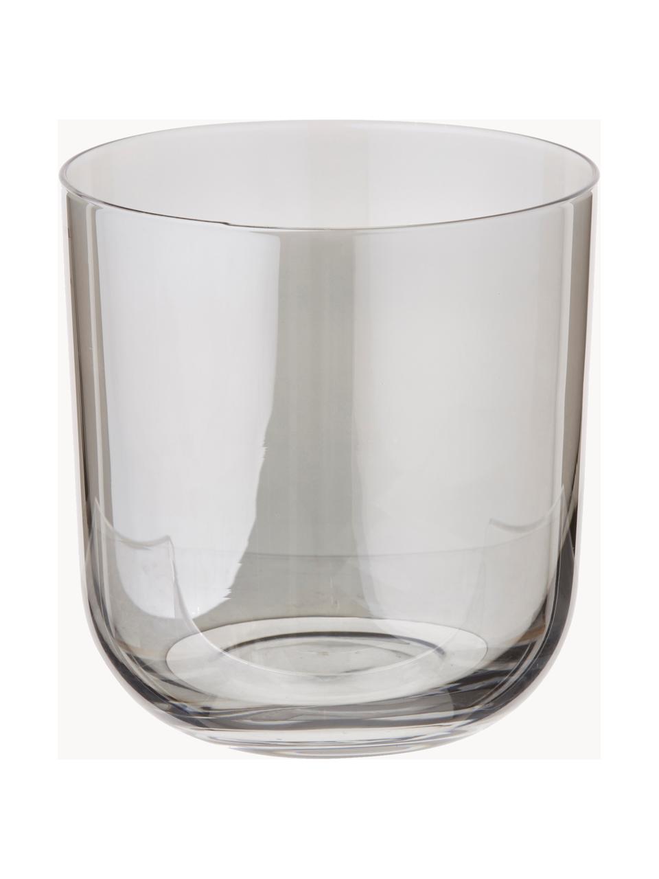 Handbemalte Wassergläser Polka, 4er-Set, Glas, Beigetöne, transparent, Ø 9 x H 9 cm, 420 ml