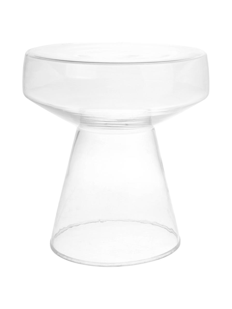 Table d'appoint verre Lars, Verre, Transparent, Ø 39 x haut. 45 cm