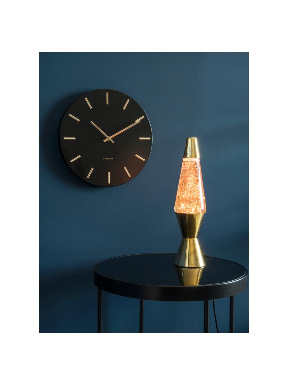 Lámpara de mesa Glitter, estilo retro, Cable: plástico, Dorado, Ø 10 x Al 37 cm