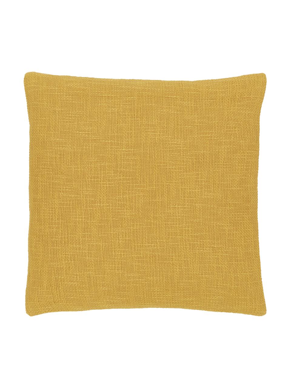 Funda de cojín Anise, 100% algodón, Amarillo, An 45 x L 45 cm