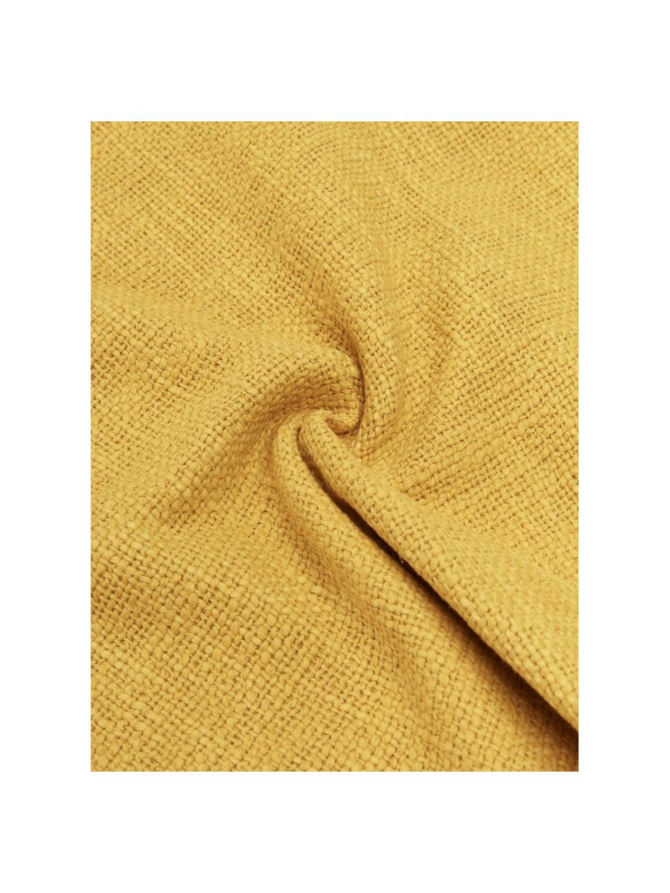 Funda de cojín Anise, 100% algodón, Amarillo, An 45 x L 45 cm