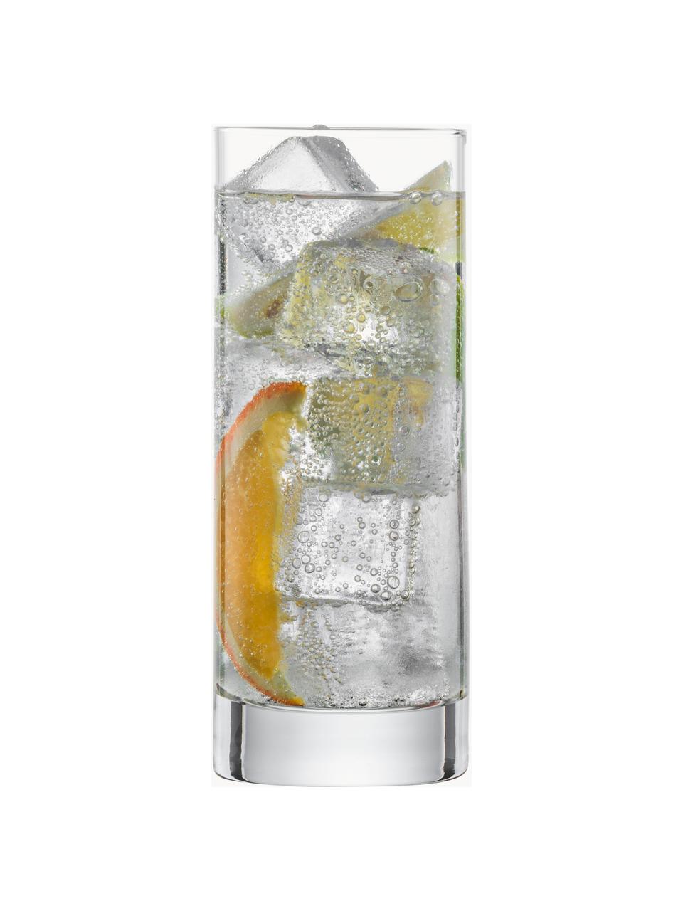 Kristall-Longdrinkgläser Tavoro, 4 Stück, Tritan-Kristallglas, Transparent, Ø 6 x H 16 cm, 340 ml