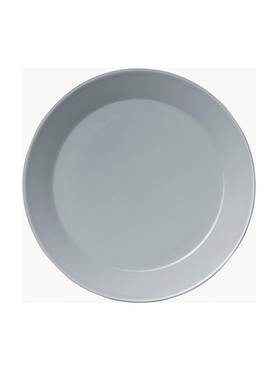 Plato postre de porcelana Teema, Porcelana vitro, Gris, Ø 18 cm