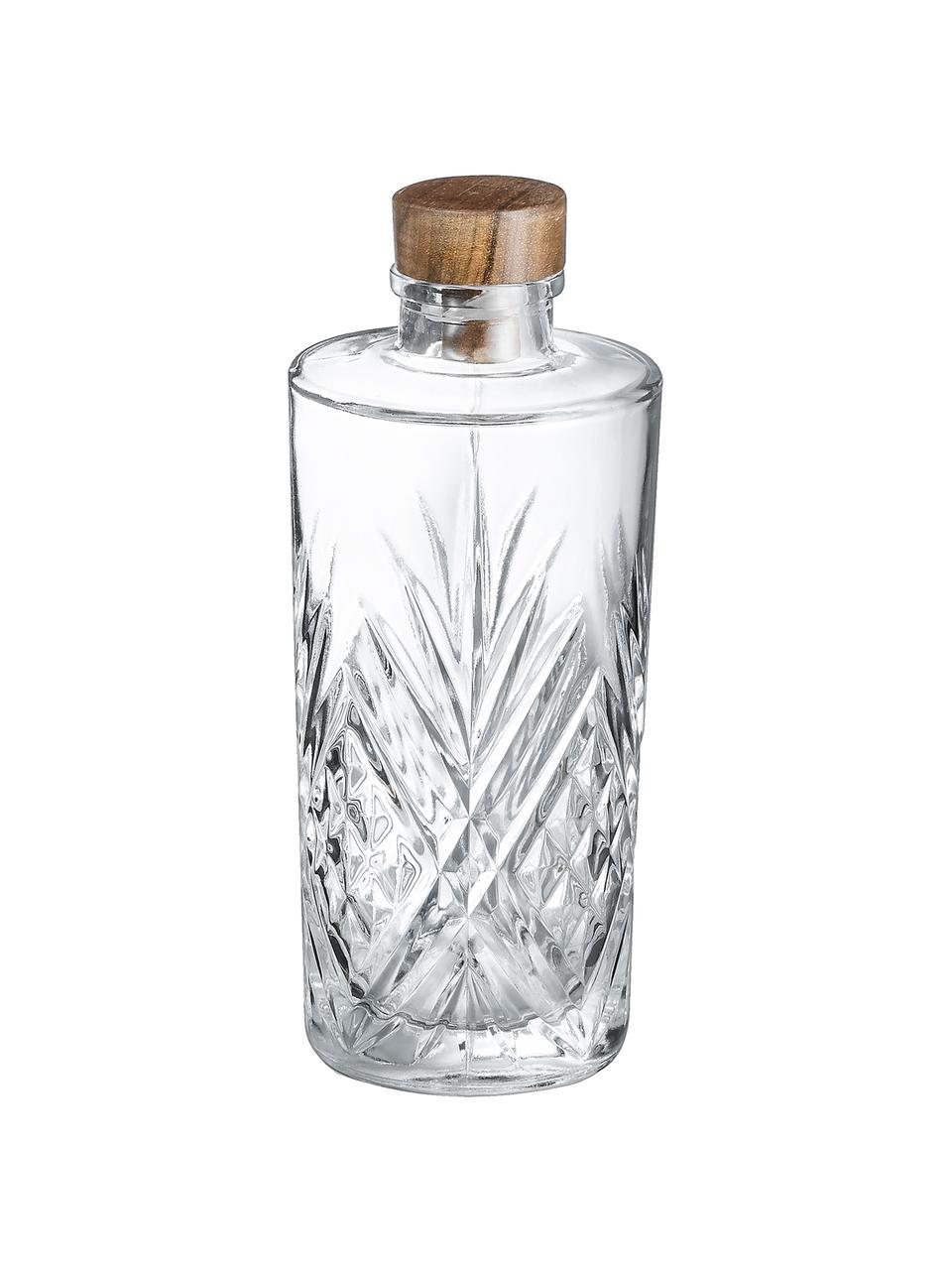 Jarra de cristal Eugene, 900 ml, Botella: vidrio, Transparente, madera, Al 24 cm, 900 ml