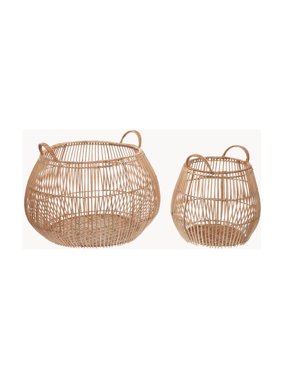 Set 2 cestini in rattan Daya, Rattan, Marrone chiaro, Set in varie misure