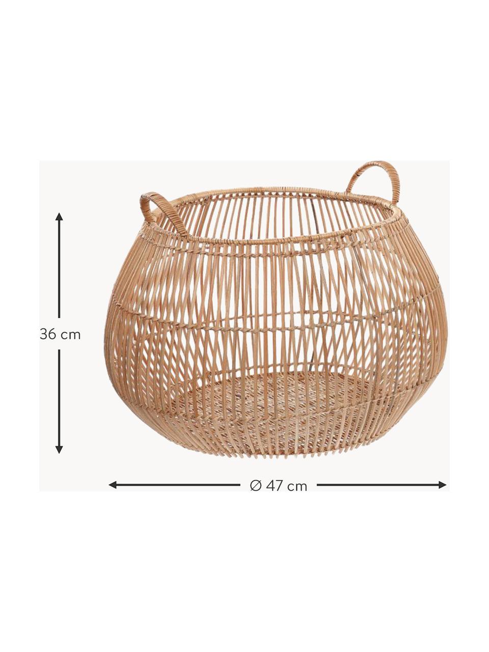 Aufbewahrungskörbe-Set Daya aus Rattan, 2er-Set, Rattan, Beige, Set mit verschiedenen Größen