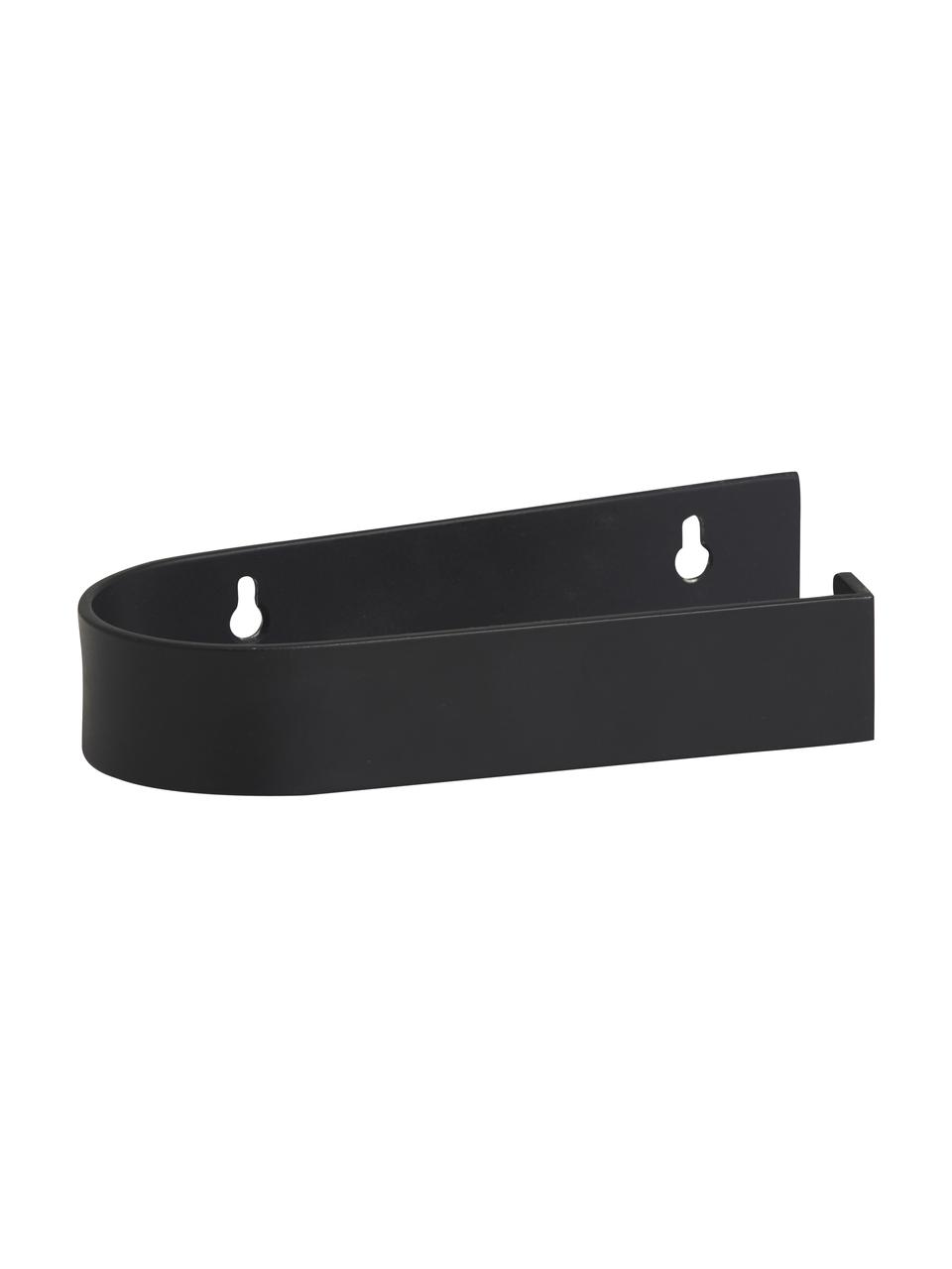Portarotolo carta igienica per montaggio a parete Sotra, Metallo rivestito, Nero, Larg. 17 x Alt. 4 cm