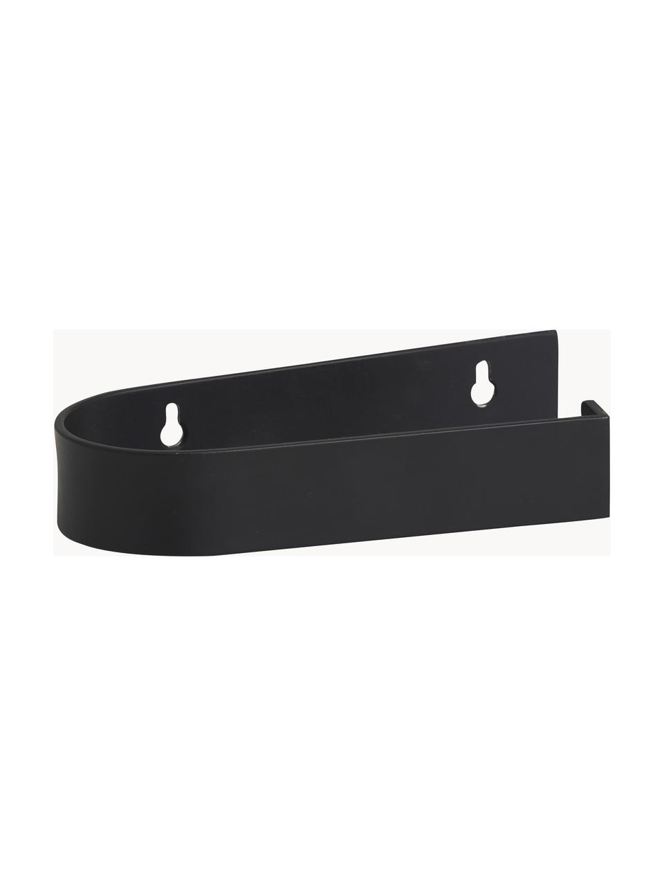 Portarrollos de pared Sotra, Metal recubierto, Negro, An 17 x Al 4 cm