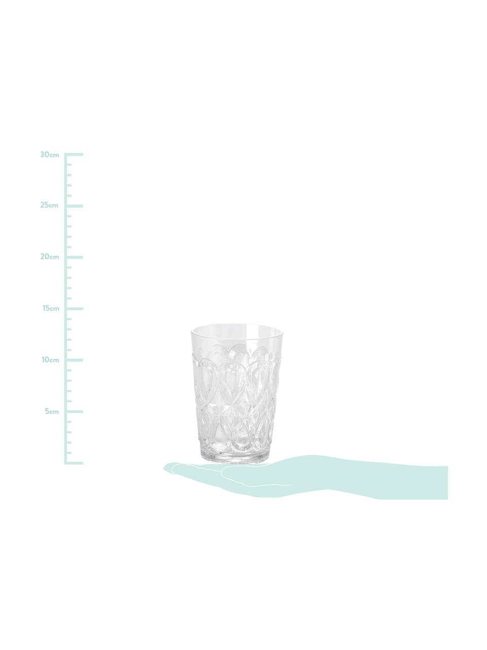 Vasos acrílico Swirly, 2 uds., Acrílico, Transparente, Ø 9 x Al 12 cm