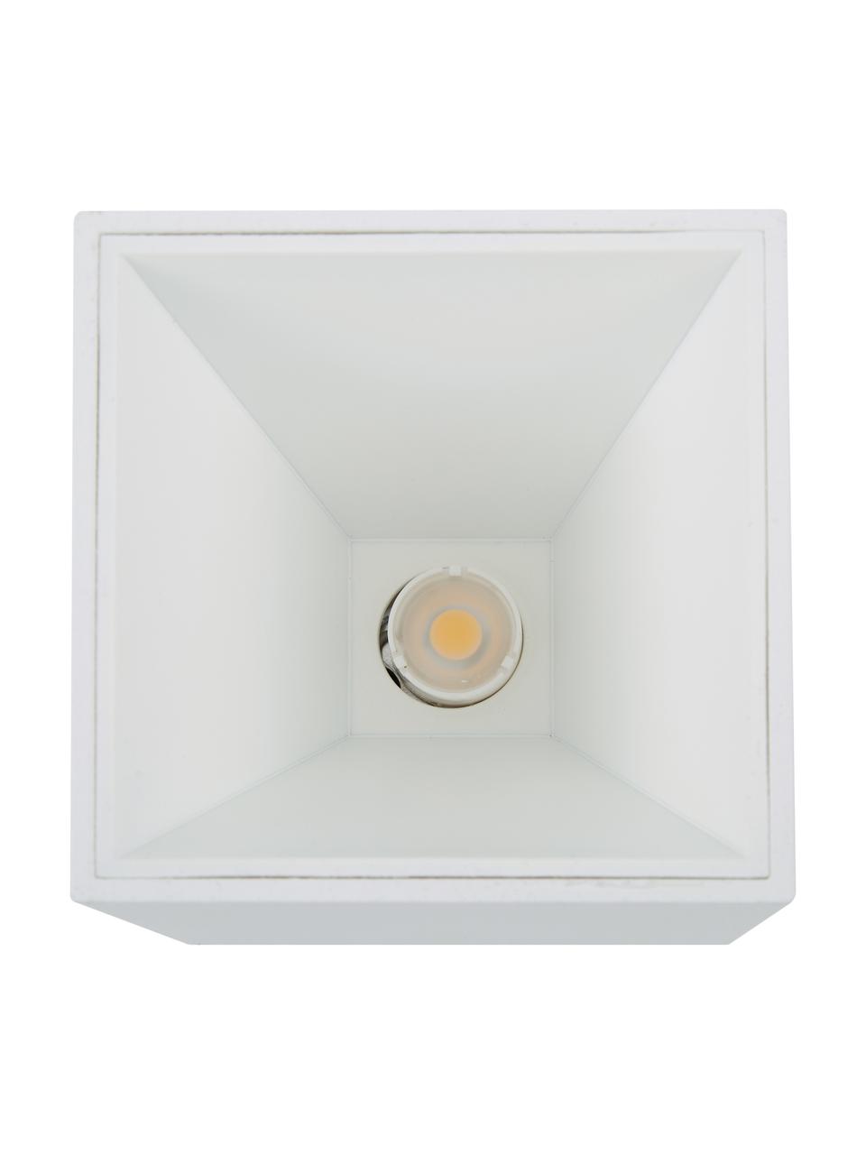 Faretto da soffitto a LED Marty, Baldacchino: metallo verniciato a polv, Bianco, Larg. 10 x Alt. 12 cm