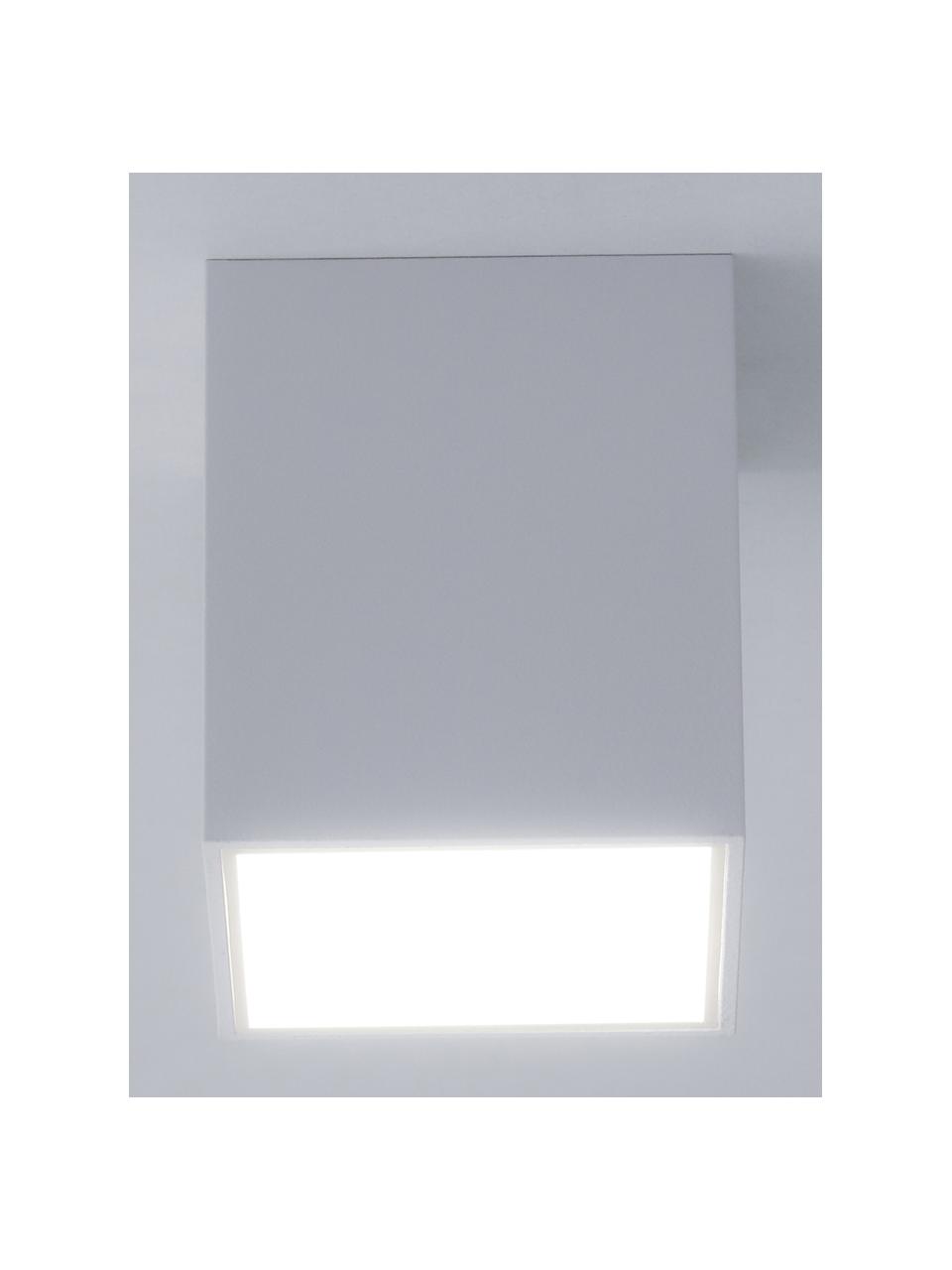 Faretto da soffitto a LED Marty, Baldacchino: metallo verniciato a polv, Bianco, Larg. 10 x Alt. 12 cm