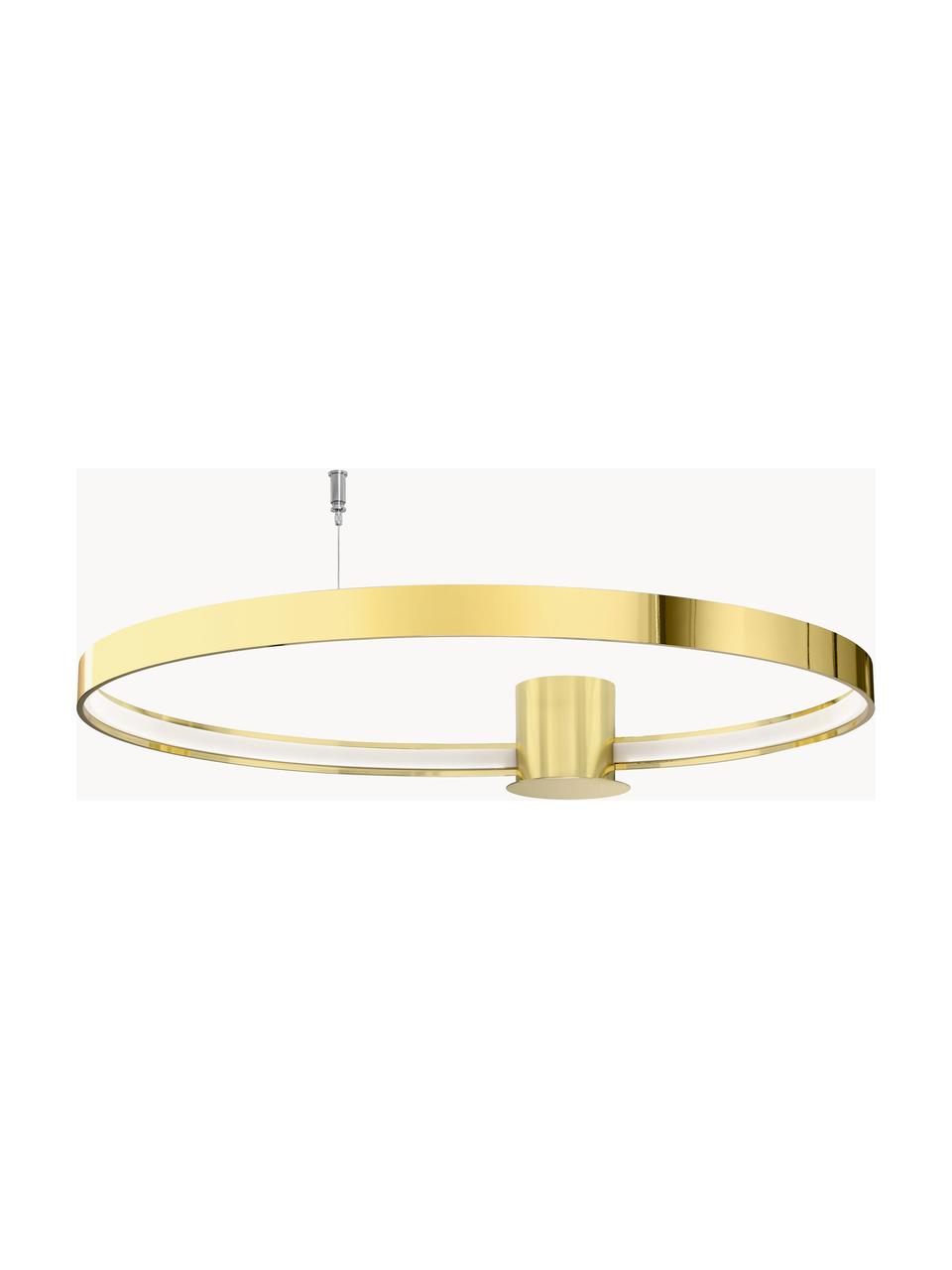 Grosse  LED-Deckenleuchte Tim, handgefertigt, Goldfarben, glänzend, B 78 x H 13 cm