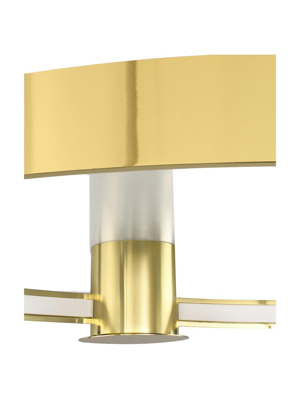 Grosse  LED-Deckenleuchte Tim, handgefertigt, Goldfarben, glänzend, B 78 x H 13 cm