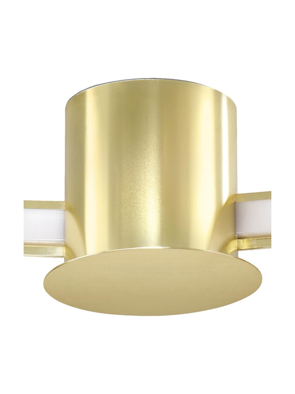 Veľká stropná LED lampa Tim, Odtiene lesklej zlatej, Š 78 x V 13 cm