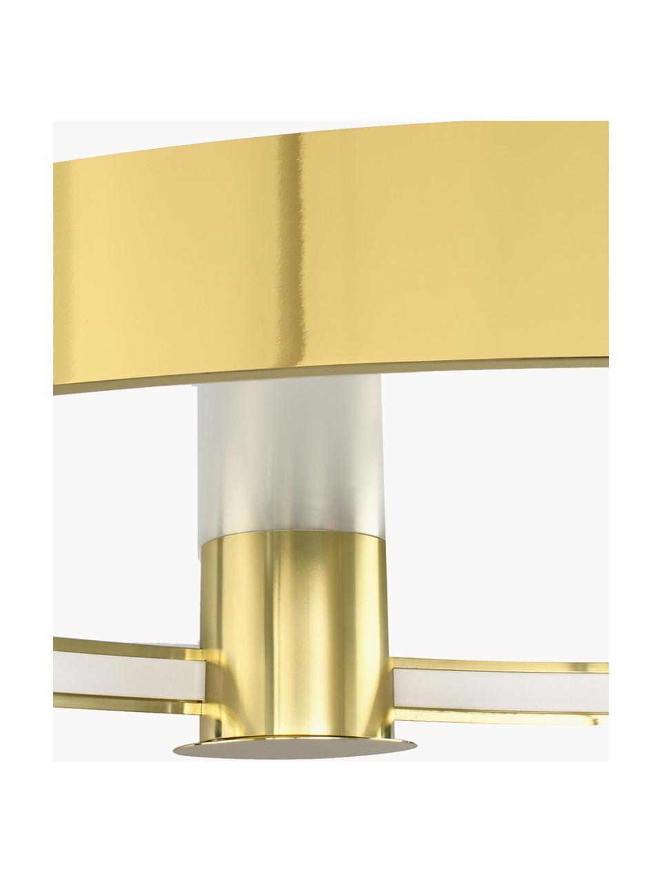 Große  LED-Deckenleuchte Tim, handgefertigt, Goldfarben, glänzend, B 78 x H 13 cm