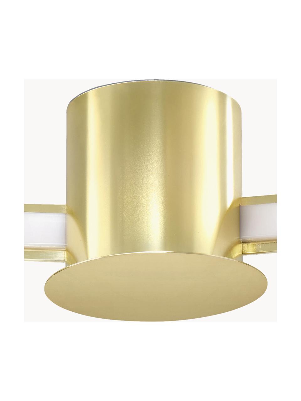 Lampada da soffitto grande a LED fatta a mano Tim, Dorato lucido, Larg. 78 x Alt. 13 cm