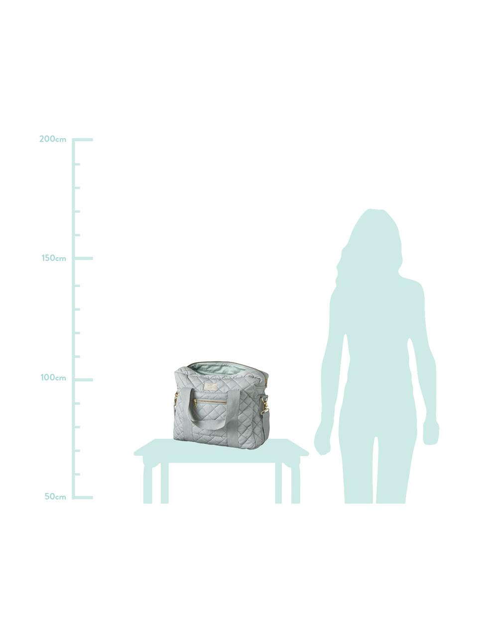 Bolsa para pañales de algodón ecológico Camila, Exterior: algodón ecológico, certif, Gris claro, An 39 x Al 31 cm