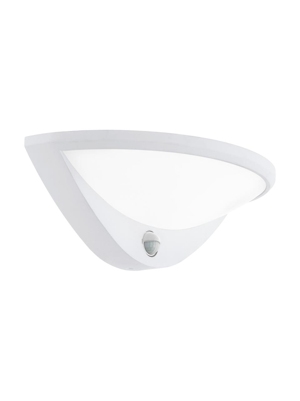 Applique a LED da esterno Belcreda, Quadrante: alluminio, Paralume: materiale sintetico, Bianco, Larg. 33 x Alt. 13 cm