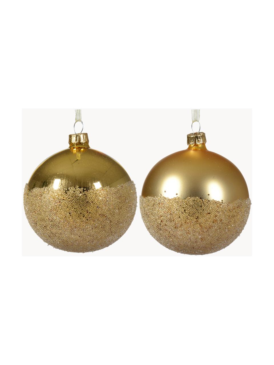 Set palline di Natale Flossy 6 pz, Vetro, Dorato, Ø 8 cm