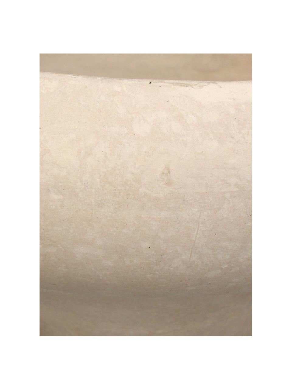 Handgemaakte sierschaal Raw van papier-maché, Papiermaché, >30 % gerecycled materiaal, Lichtbeige, Ø 26 x H 14 cm