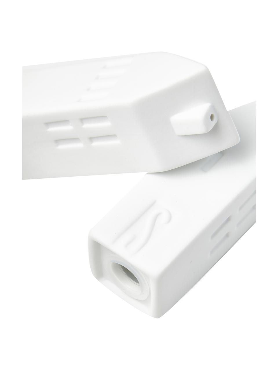 Salero y pimentero de porcelana Home, 2 uds., Porcelana, Blanco, An 3 x Al 9 cm