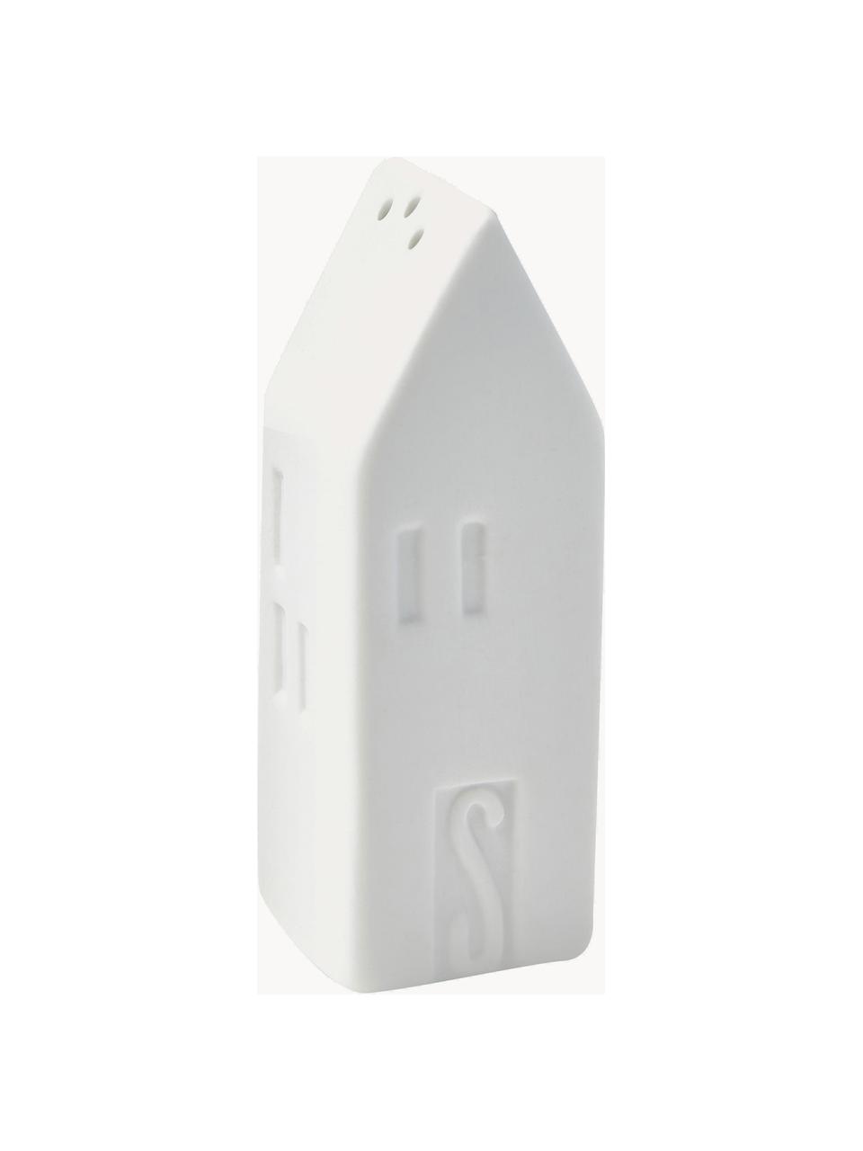 Salero y pimentero de porcelana Home, 2 uds., Porcelana, Blanco mate, An 3 x Al 9 cm