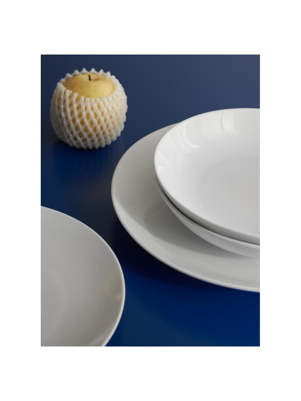 Komplet naczyń Delight Modern, dla 4 osób (12 elem.), Porcelana, Biały, dla 4 osób (12 elem.)