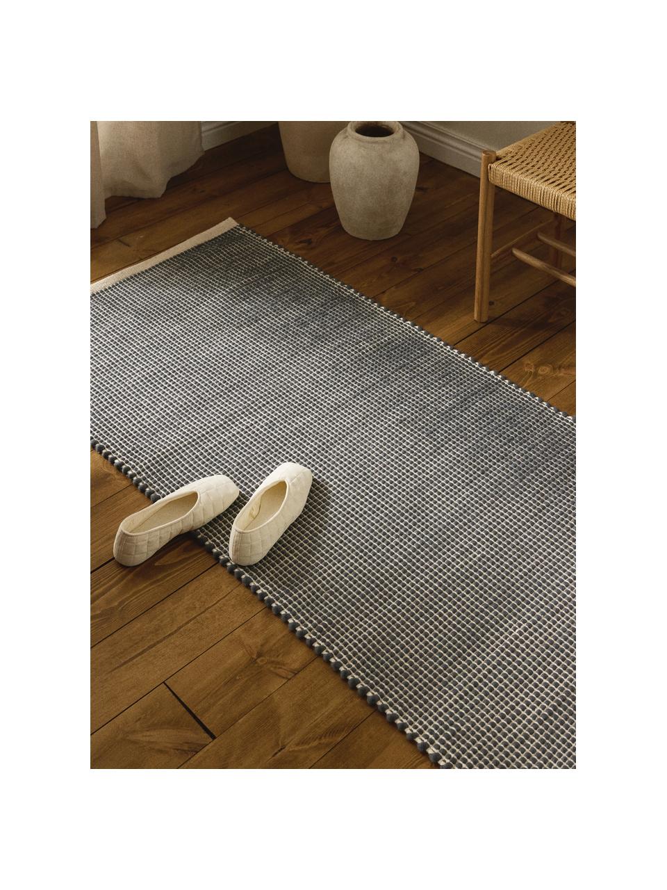 Tapis de couloir en laine tissé main Amaro, 67 % laine (certifiée RWS), 33 % coton

Les tapis en laine peuvent perdre des fibres lors des premières semaines et des peluches peuvent se former, ce phénomène est naturel et diminue à mesure de votre usage et du temps, Gris, beige clair, larg. 80 x long. 200 cm