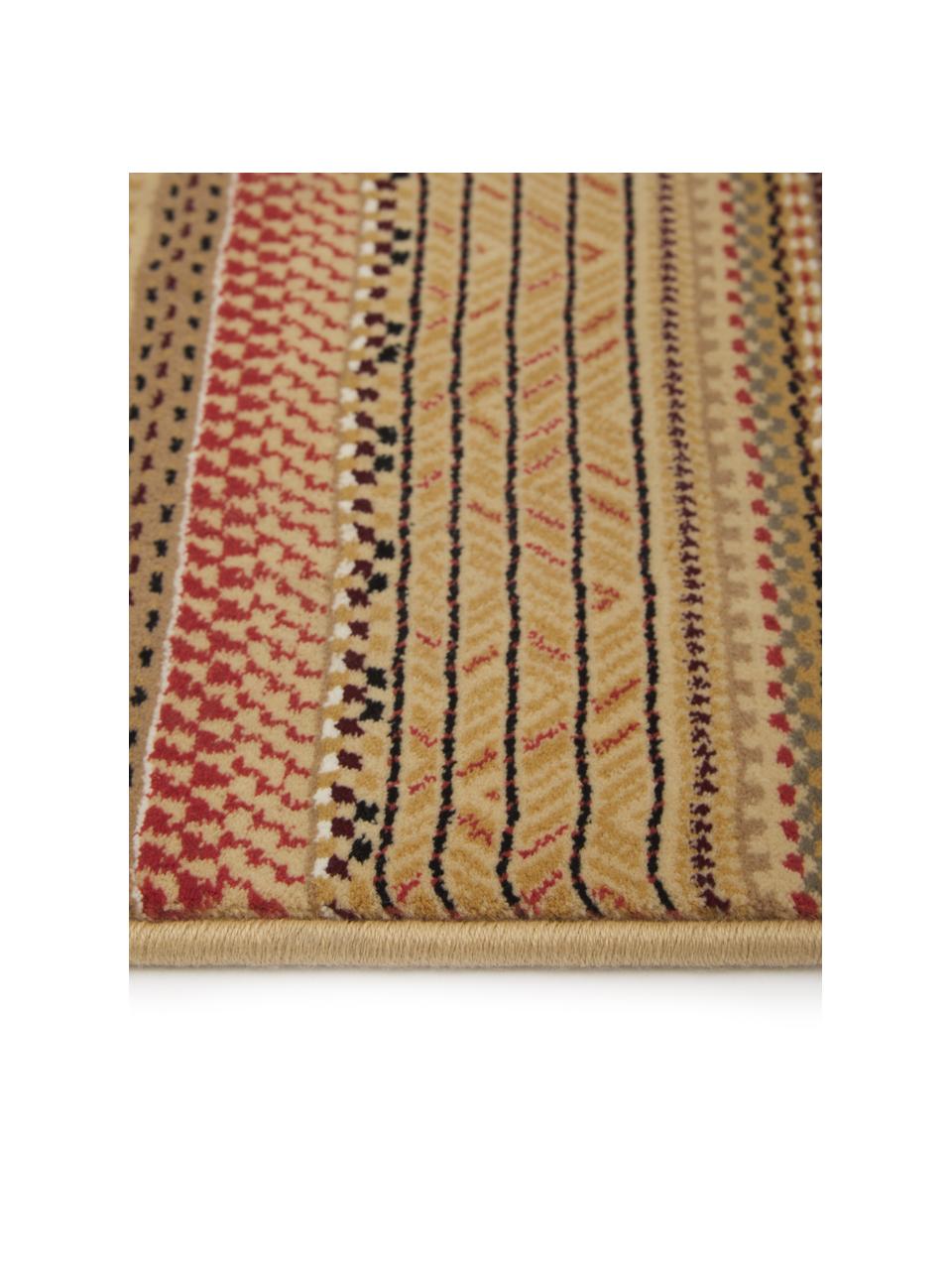 Loper Nepal met fijne gekleurde details, Bovenzijde: 90% polypropyleen, 10% vi, Onderzijde: jute, Beige, multicolour, B 67 x L 245 cm