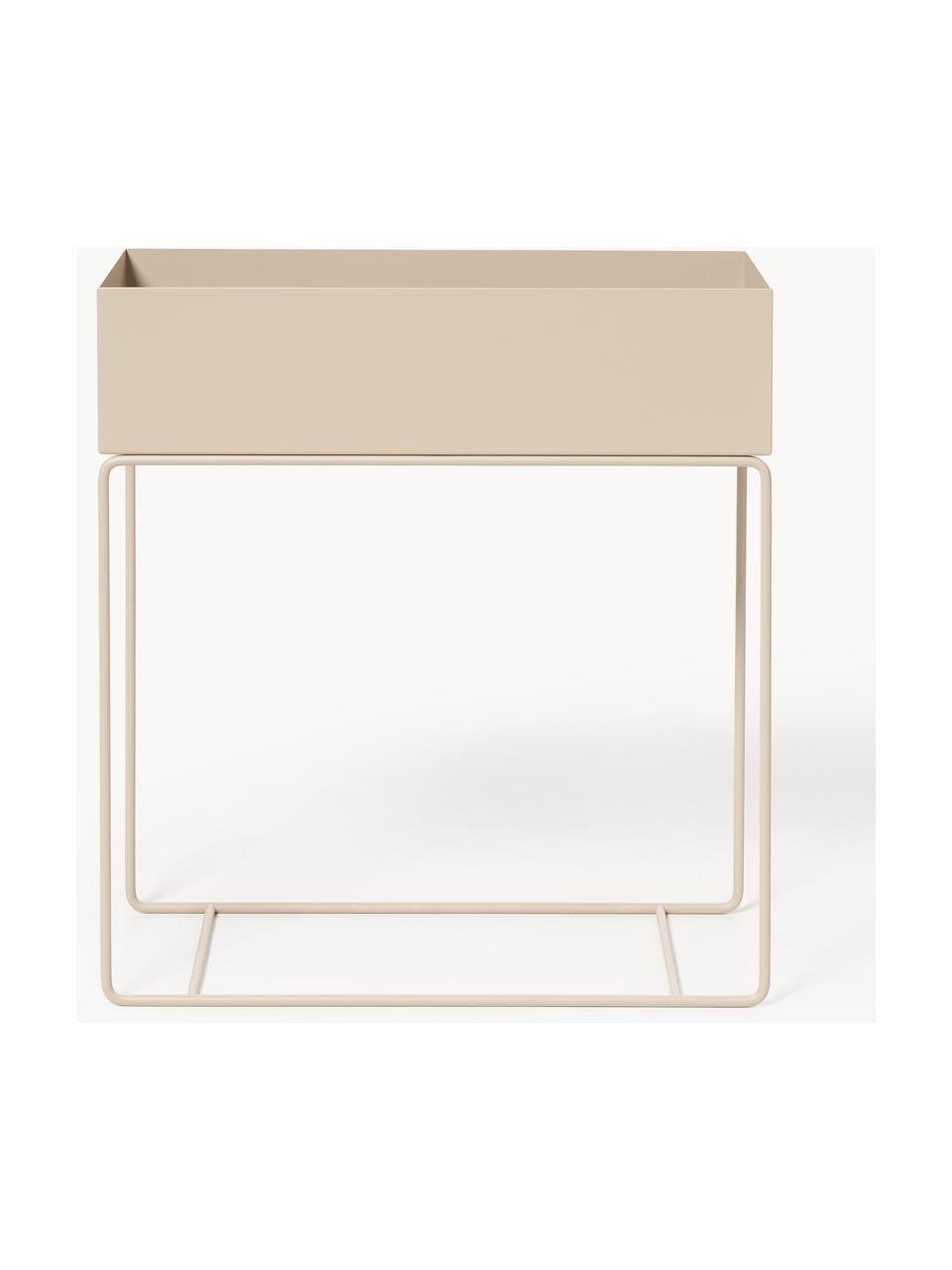 Übertopf Plant Box, Stahl, pulverbeschichtet, Hellbeige, B 60 x H 65 cm