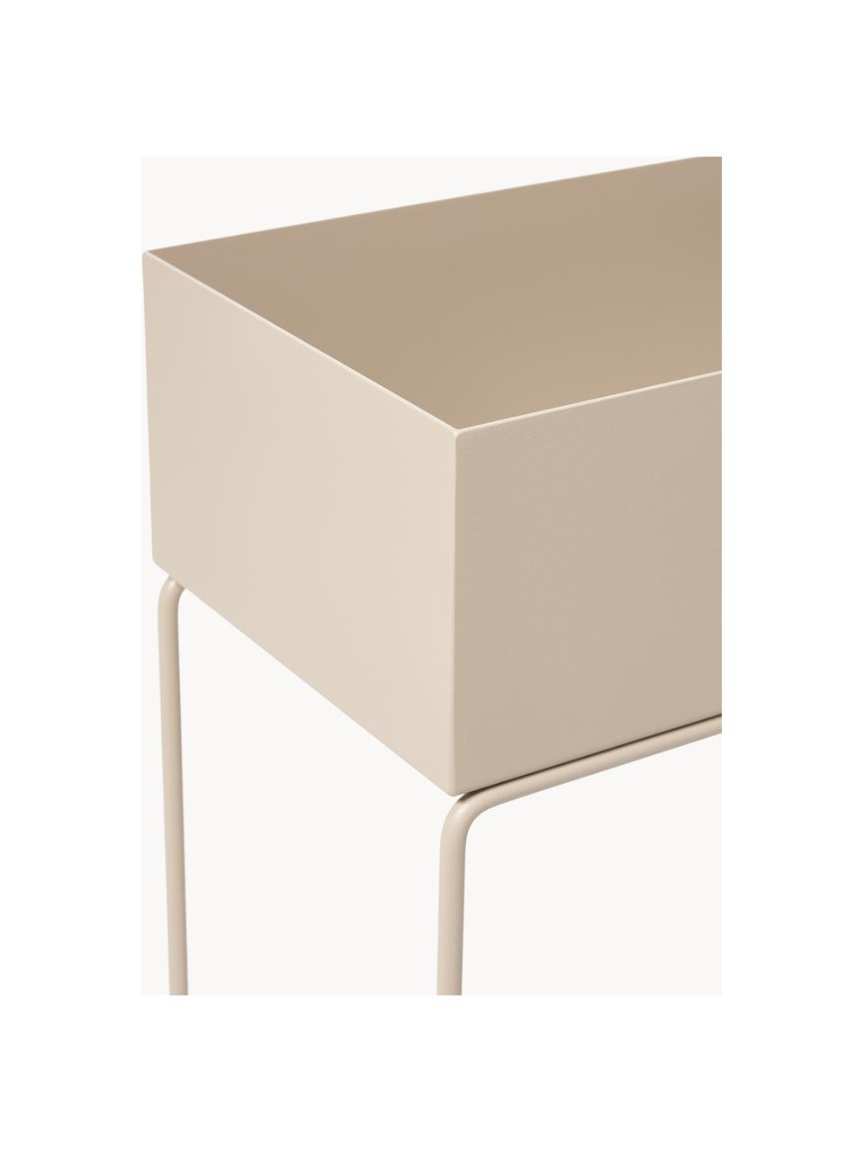 Übertopf Plant Box, Stahl, pulverbeschichtet, Hellbeige, B 60 x H 65 cm