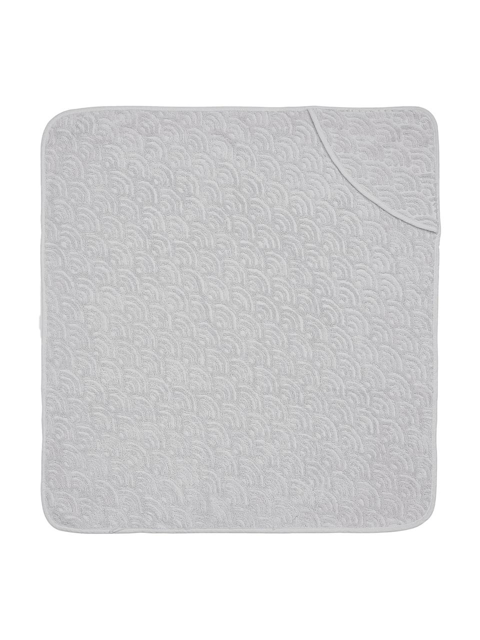 Toalla baño para bebé de algodón ecológico Wave Fluff, 100% algodón ecológico, Gris, An 105 x L 105 cm