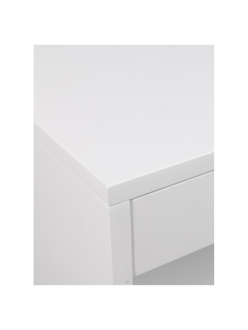 Ścienna szafka nocna Cholet, Płyta pilśniowa średniej gęstości (MDF) lakierowana, Biały, S 50 x W 24 cm