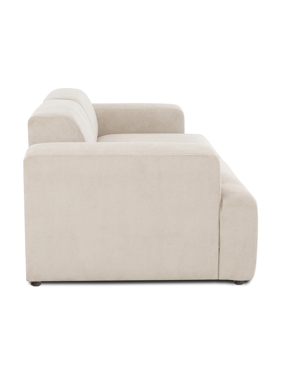 Cord-Sofa Melva (3-Sitzer) in Beige, Bezug: Cord (92% Polyester, 8% P, Gestell: Massives Kiefernholz, FSC, Cord Beige, B 238 x T 101 cm