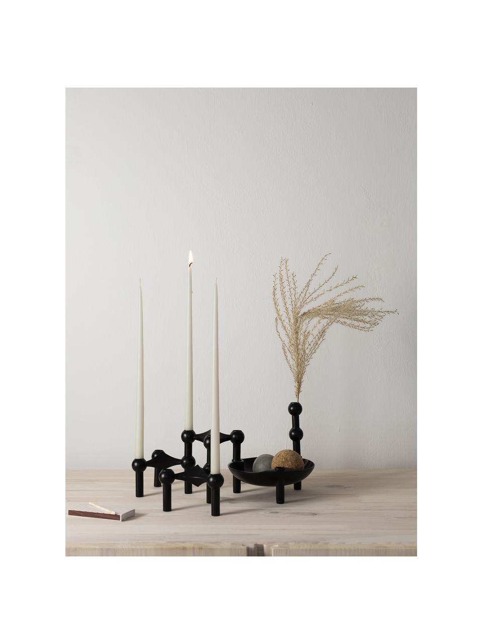 Candelabri Stoff Nagel, Metallo rivestito, Nero, Ø 10 x Alt. 7 cm