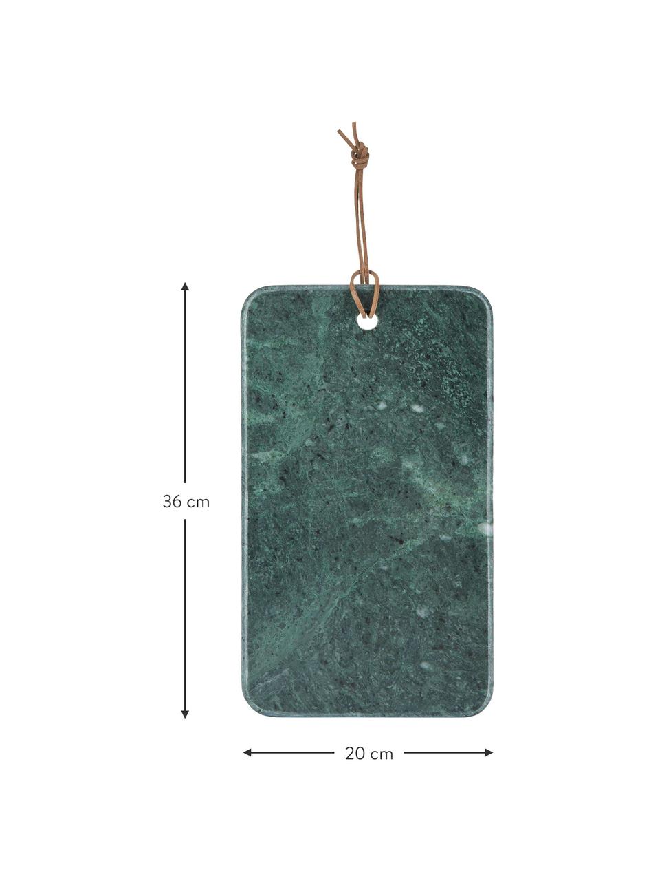 Planche à découper marbre vert Liv, 36 x 20 cm, Marbre, Vert, larg. 20 x long. 36 cm